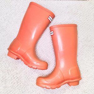 Hunter Boots - Girls STARCLOUD Salmon Pink - 11